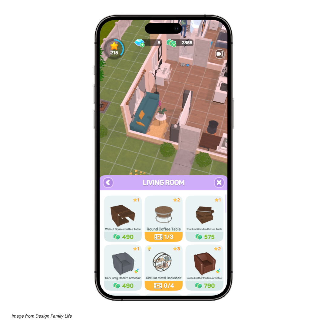 living room in design family life